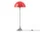 Stojací lampa Panthella 500, original opal red