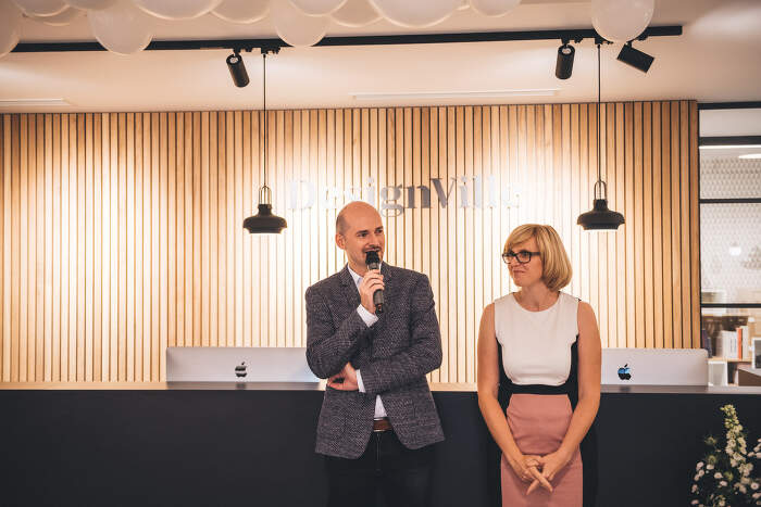 Manželé Horákovi, zakladatelé DesignVille – Otevření showroomu DesignVille 2018