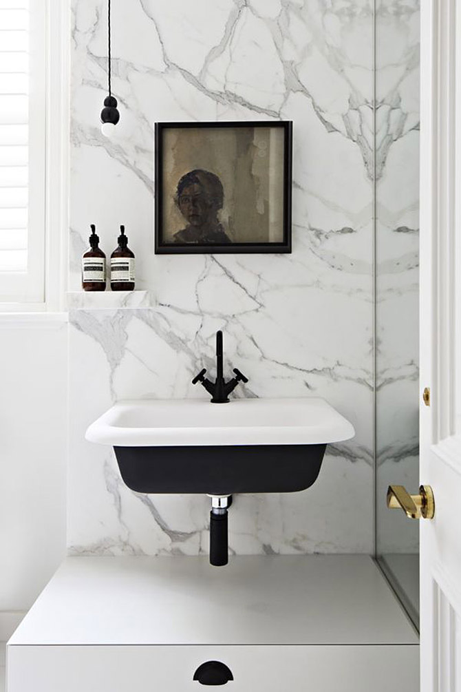 Mramor v interiéru - mramorový obklad v koupelně / Marble in the bathroom